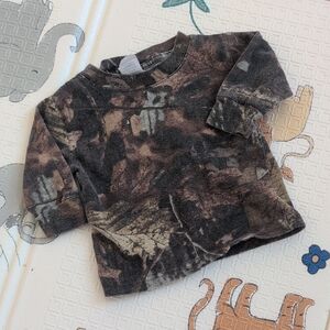 Vintage Long Sleeve Baby Camouflage Long Sleeve Shirt